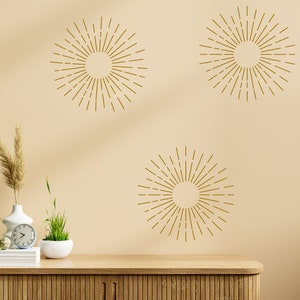 Starburst Wall Decals: Boho Nursery Decor, Set of 2 (22x22 inches) n184-2