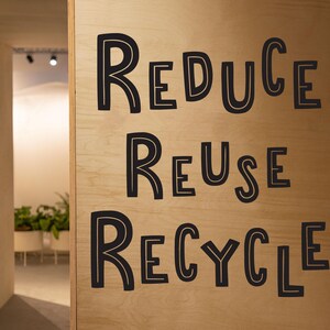 Reduce, Reuse, Recycle Vinyl Wall Decal - for Outdoor, Indoor Trash ...