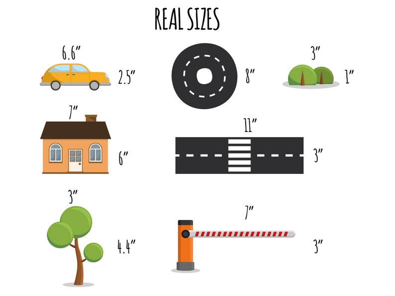 Transportation Wall Decals Town with Cars and Roads Reusable Removable Fabric Wall Decal Stickers Traffic Signs Boys Room Nursery Decor Art