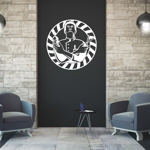 Barber Shop Logo Decal - Hair Salon Window Sign, Business Slogan n016