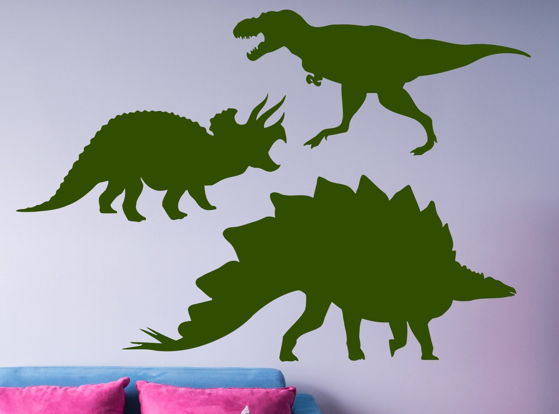 Dinosaur Wall Decals Wall Decor Dinosaur Decor Nursery Etsy