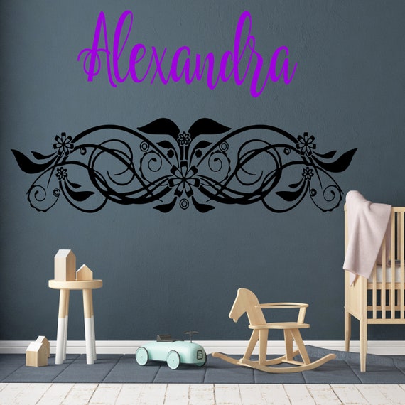 custom name decal custom text baby decor gift registry | etsy