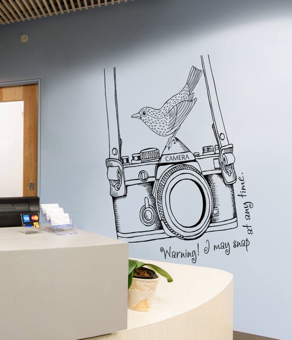 Décoration murale Vintage appareil photo, sticker mural, Sticker ... Décoration murale Vintage appareil photo, sticker mural, Sticker ...