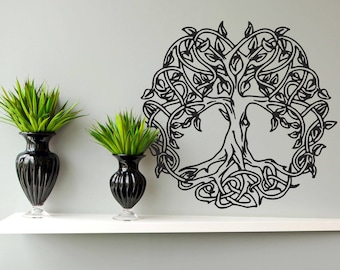 Celtic Tree of Life Wall Decal: Inspirational Symbol Sticker se031