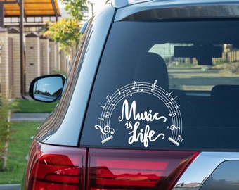 Music Is Life Wall Decal: Music Notes Decor nm135