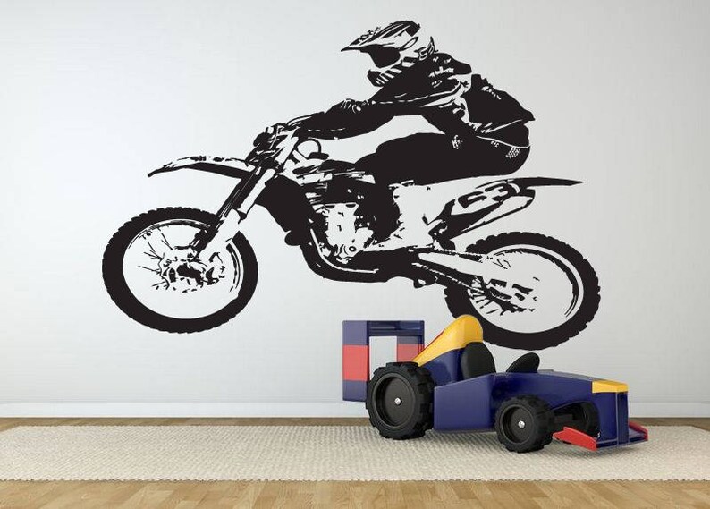 Dirt Bike Decal Sticker Motocross Wall Decal Racing Etsy