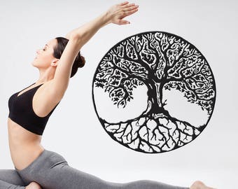 Tree of Life Mandala Wall Decal: Yoga Studio Decor se028