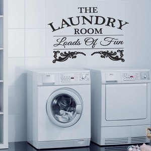 Laundry Room wash dry fold repeat. Wall Sticker Vinyl Sticker – Wallpaper  for Less Murray