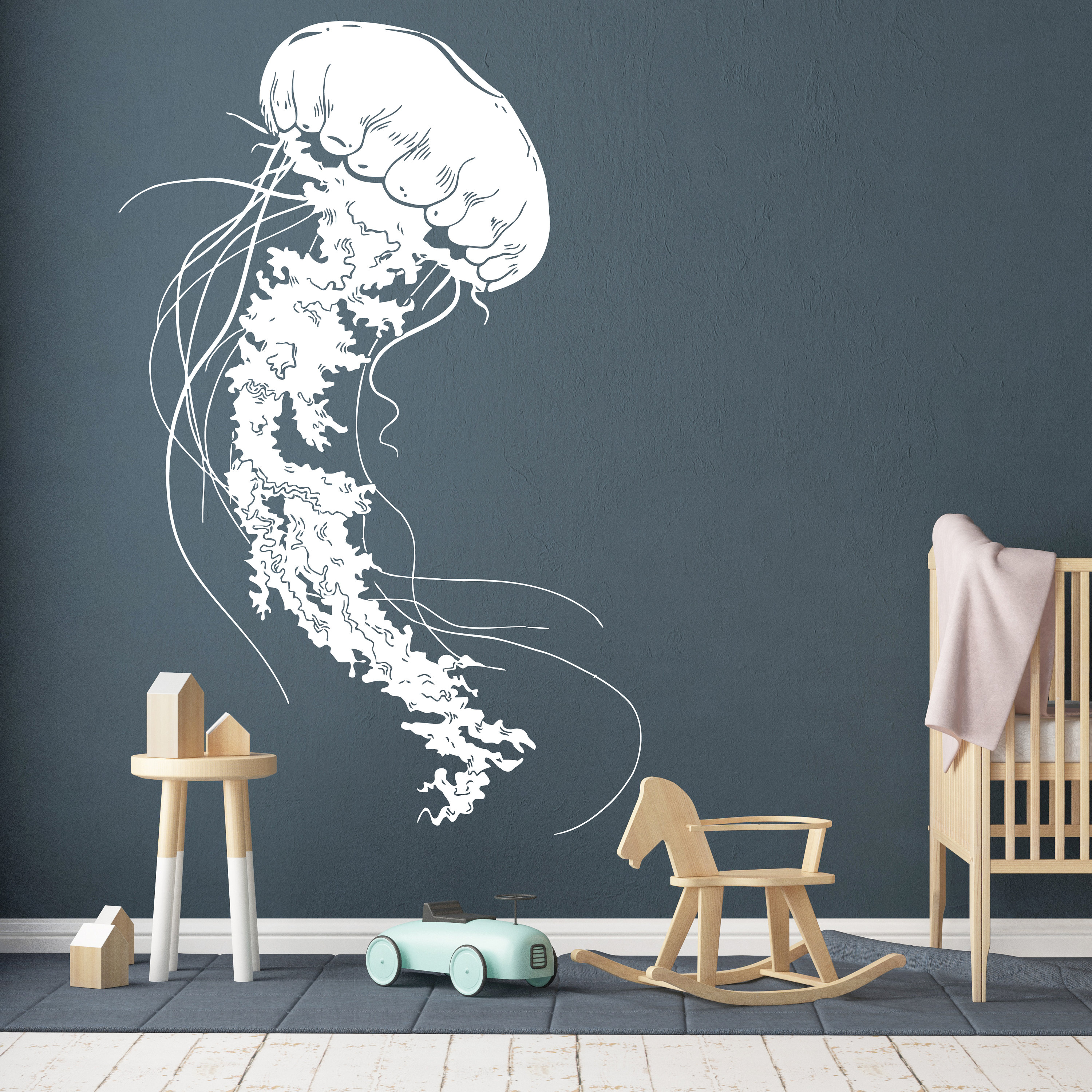 White Jellyfish Wall Decal Nautical Decor nm111 Etsy