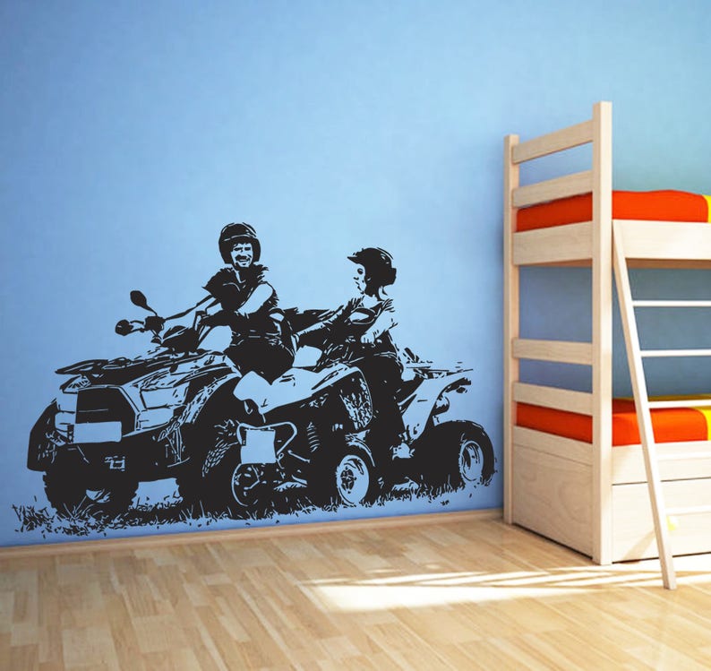 Quad Bike ATV Wall Decals 4 Wheeler Off Road Wall Sticker Etsy
