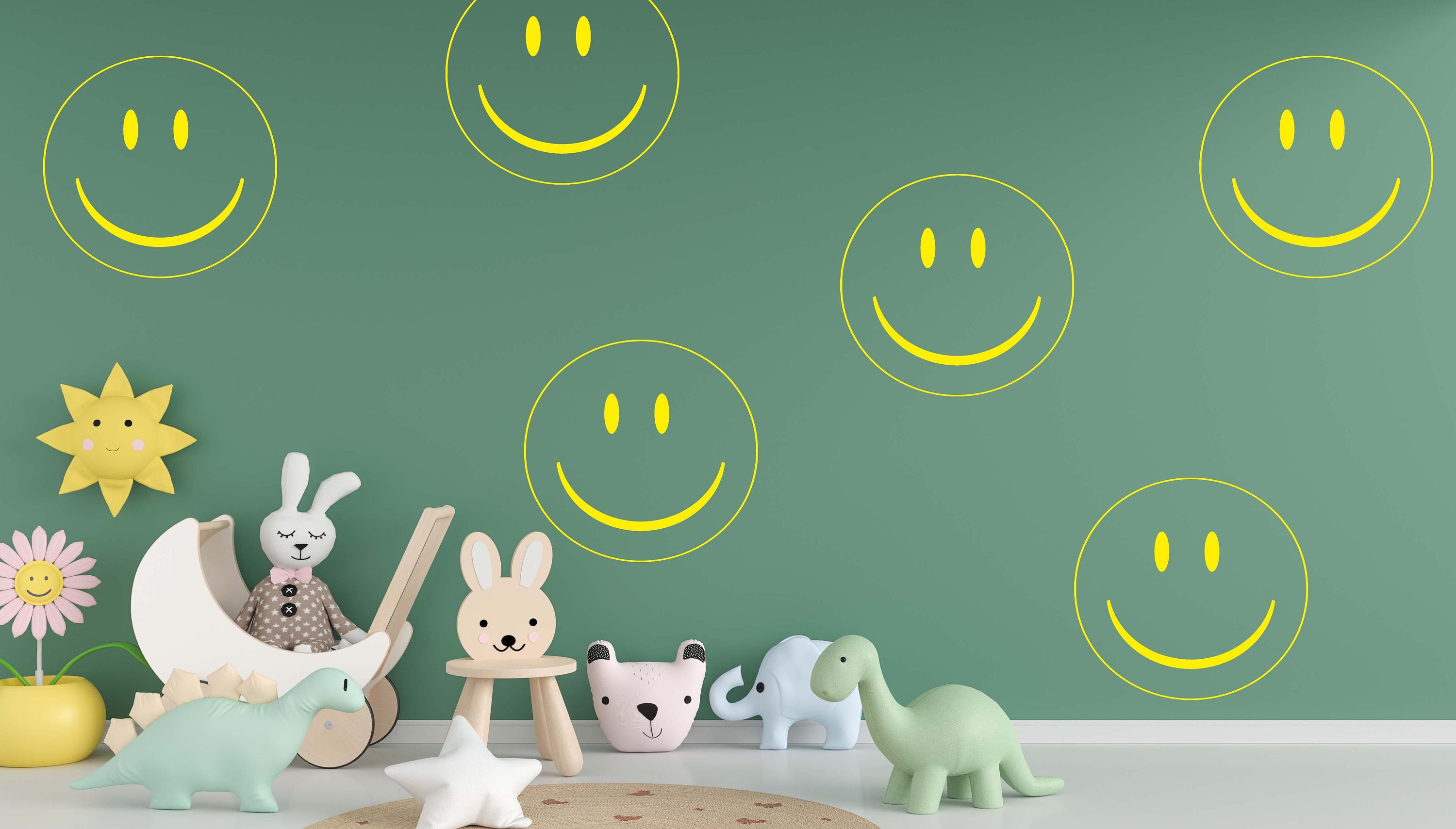 Smiley Wandtattoo DIY Room Decor, 6 tlg - .de