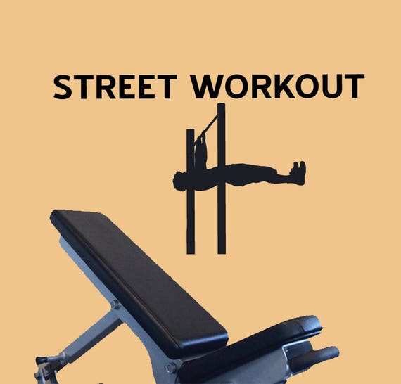 Street Workout Wall Decals Gymnastic Performance Wall Etsy