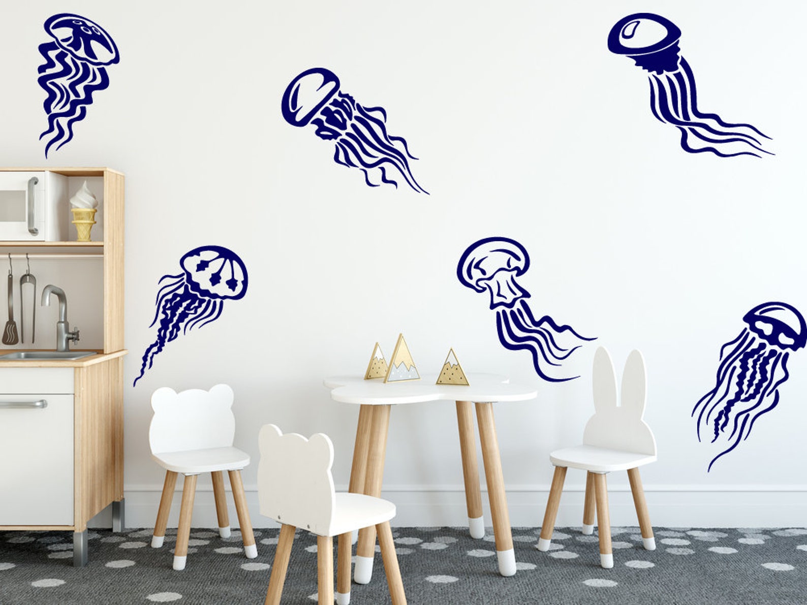 Jellyfish Decals Jellyfish Vinyl Stickers Playroom Decal Etsy