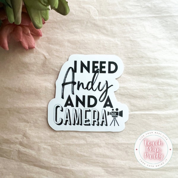 I Need Andy and a Camera Sticker, I Need Andy and a Canera decal, Bravo sticker, Bravo decal, Bravo, Andy Cohen sticker, Andy Cohen Decal