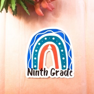 Ninth Grade Decal, Ninth Grade Sticker, Education Sticker, Teacher Decal, Education Decal,  Teacher Sticker