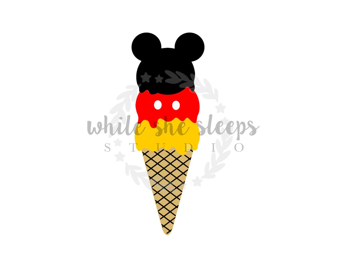 Mickey Mouse Ice cream SVG DIGITAL FILE Etsy