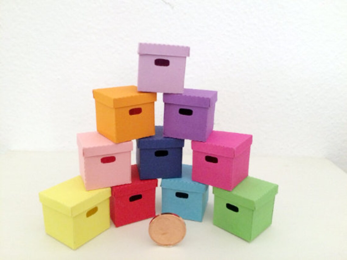 5 colored boxes 112 Etsy