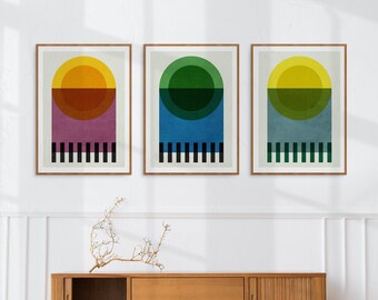 Graphic Colourful circle shape, Abstract Geometric Bright and Bold Illustration print, Modern contemporary wall art for a Nordic home decor