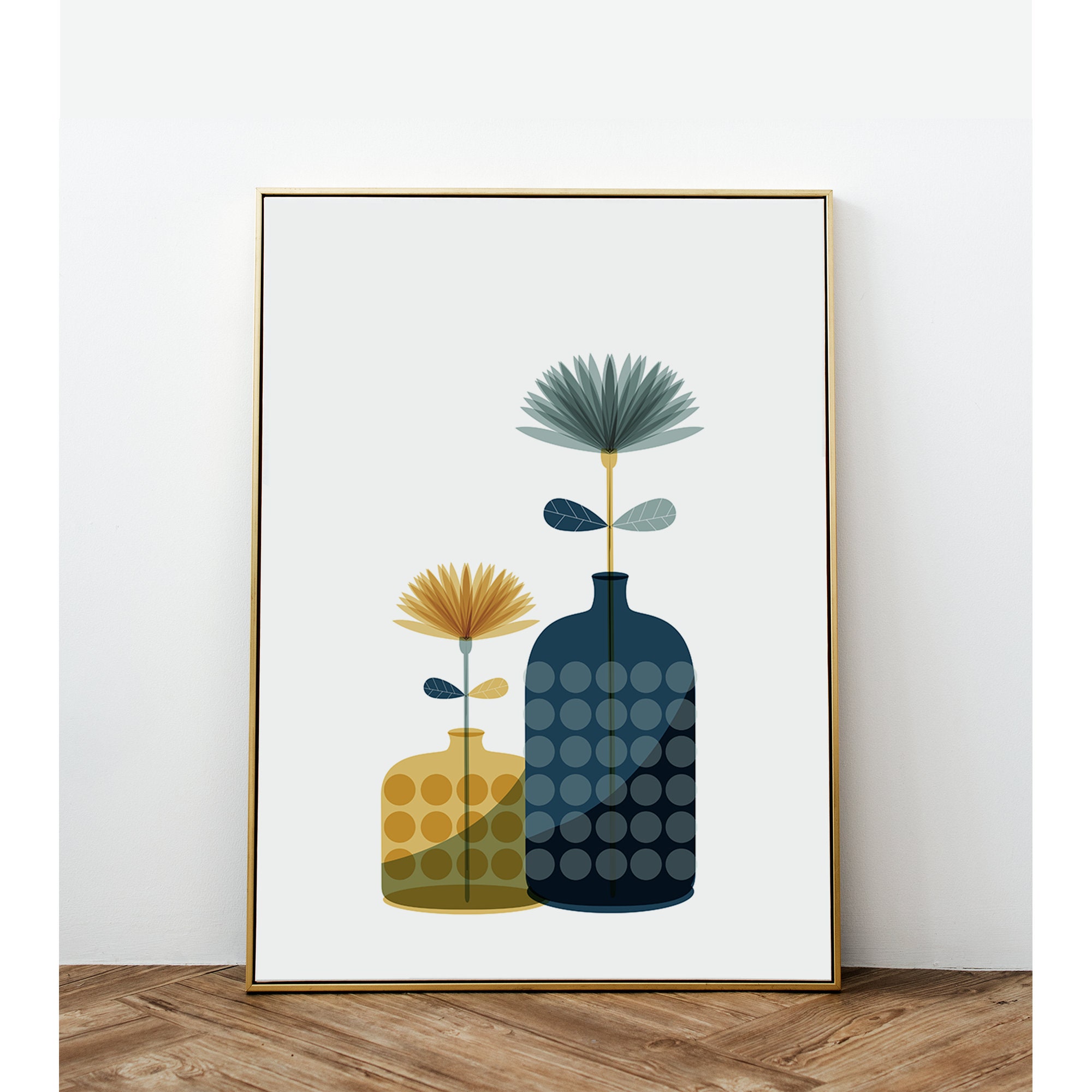 Mitte Jahrhundert moderne 2 Stück Wandkunst skandinavischen | Etsy