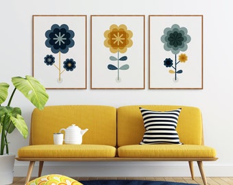 Society6 ケース Navy Blue Floral Doodles on Wood by Micklyn 12