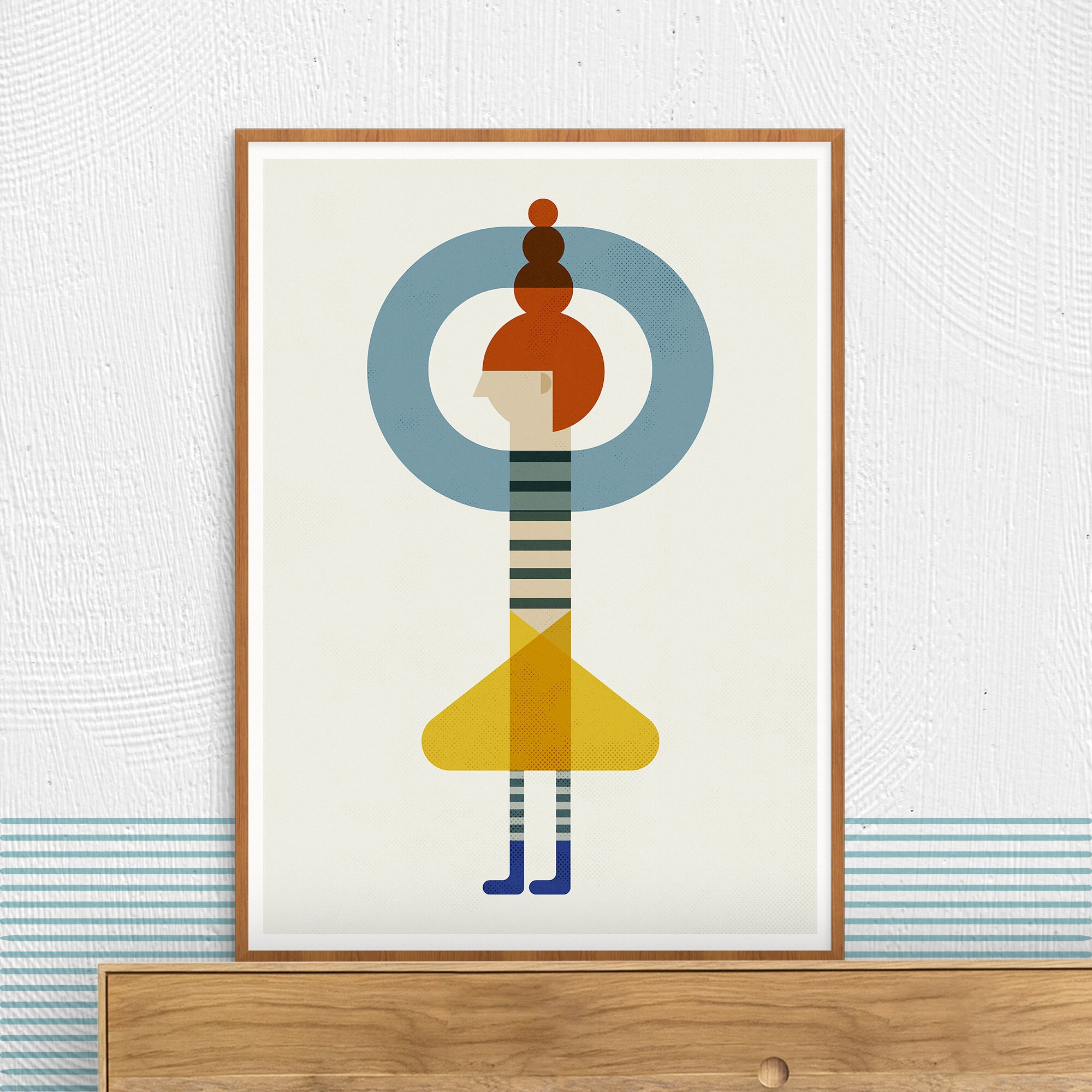 Ballerina Colourful Graphic Poster Bauhaus Inspired Bright - Etsy