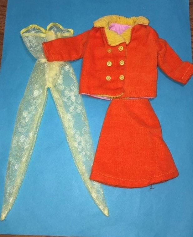 Vintage Barbie clone ensemble outfit set velvet velour lace | Etsy