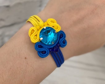 Ukraine bracelet Ukraine Flag Bracelet Yellow and blue bracelet