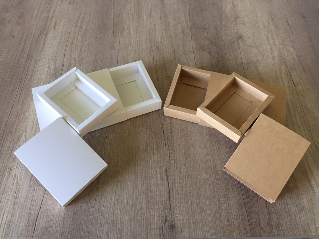 10 30 PCS Brown Kraft Drawer Box Paper Jewelry Gift Packaging Cardboard ...