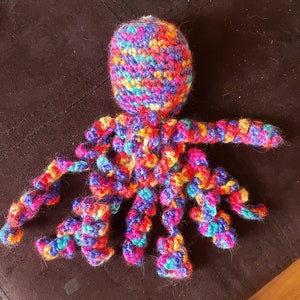 Octopus crocheted catnip cat toy