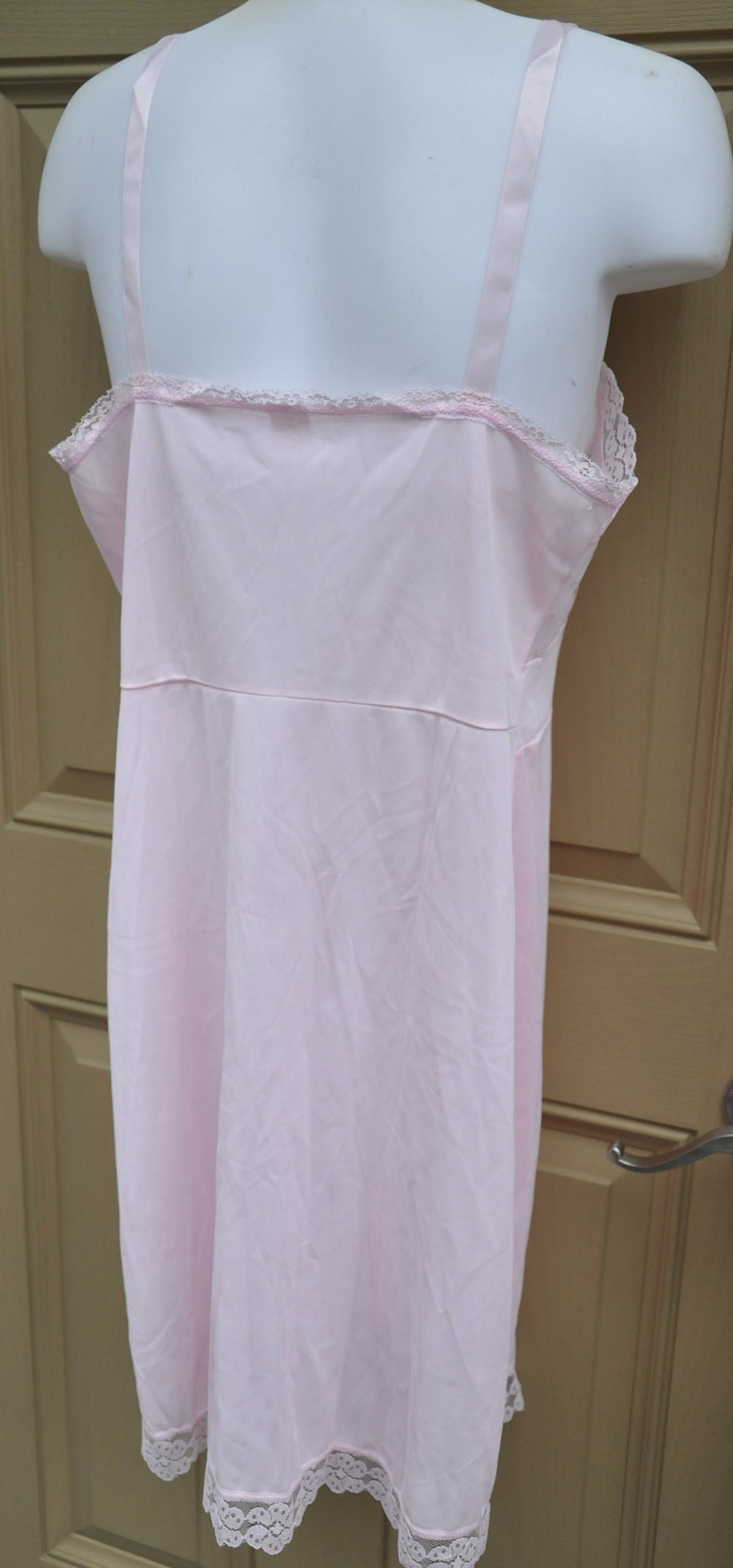 Vintage Pale Pink Full Slip Nightgown With Adjustable Straps Vintage Deadstock Never Worn With Tags Purchased From The May Co.