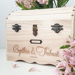 Caixa de cartão de madeira personalizada, caixa de lembrança de casamento, urna, caixa de madeira, baú de casamento, urna de casamento