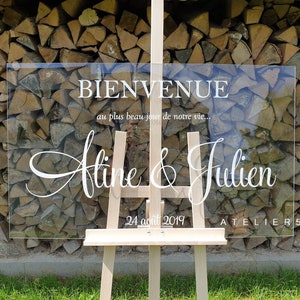 Begrüßungspanel für Hochzeit, Acryl Land Hochzeitspanel 90 x 60 cm