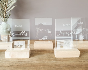 Numéro de table rectangulaire en acrylique (5 pièces) plan de table de mariage