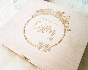 Memory box-baby keepsake box-baby shower gift-baptism gift boy-first birthday- large keepsake box-christening gift birth gift-Keepsake Box