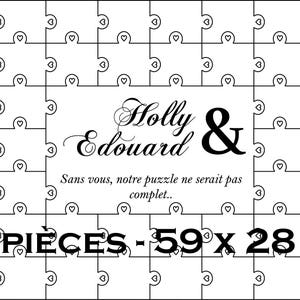 Livre d'or mariage puzzle bois puzzle personnalisé avec prénoms des mariés image 7