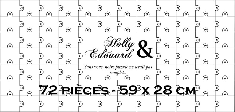 Livre d'or mariage puzzle bois puzzle personnalisé avec prénoms des mariés image 7