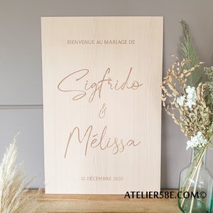 Panel willkommen personalisierte Hochzeit in Holz Hochzeit Land
