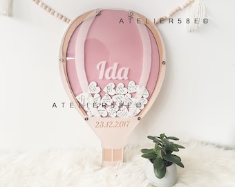 hot air balloon decorations guest book sign Drop box guest book baby shower guest book hot air balloon baptism gift boy