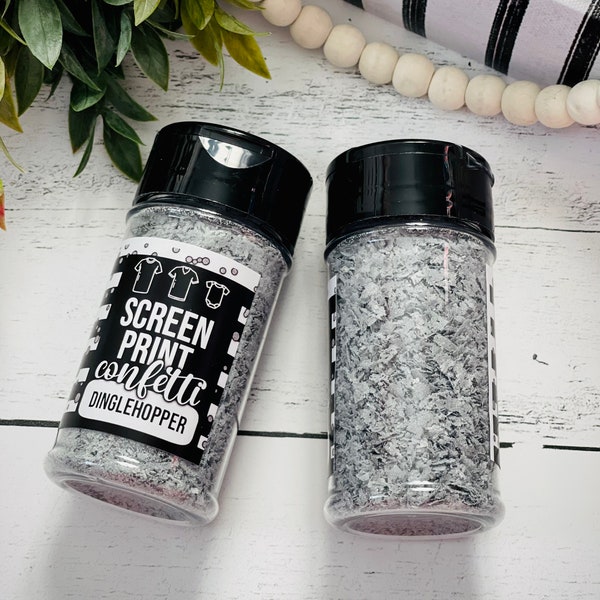 Silver Screen Print Confetti| Shirt Confetti| Shirt Sprinkles| Shirt Making| Screen Confetti| Screen Print Confetti| Tee Confetti| Confetti