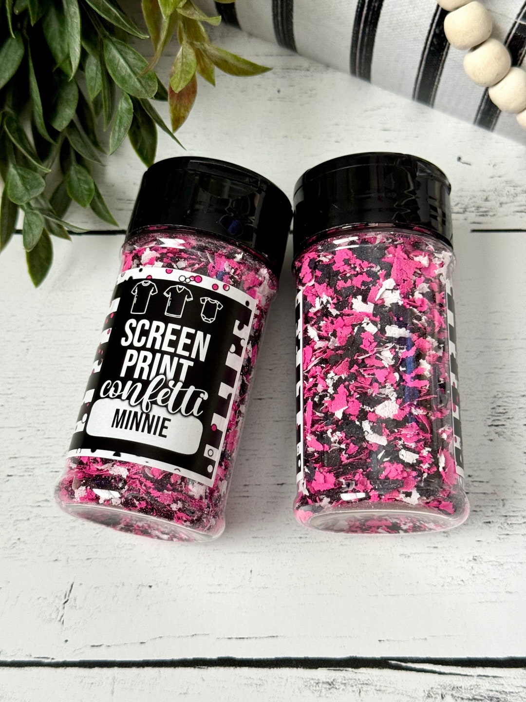 Pink White Black Screen Print Confetti Shirt Confetti Shirt Etsy