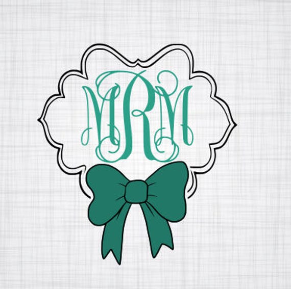 Download Monogram Frame Monogram Bows Bow Svg Cricut Cut File Png Etsy