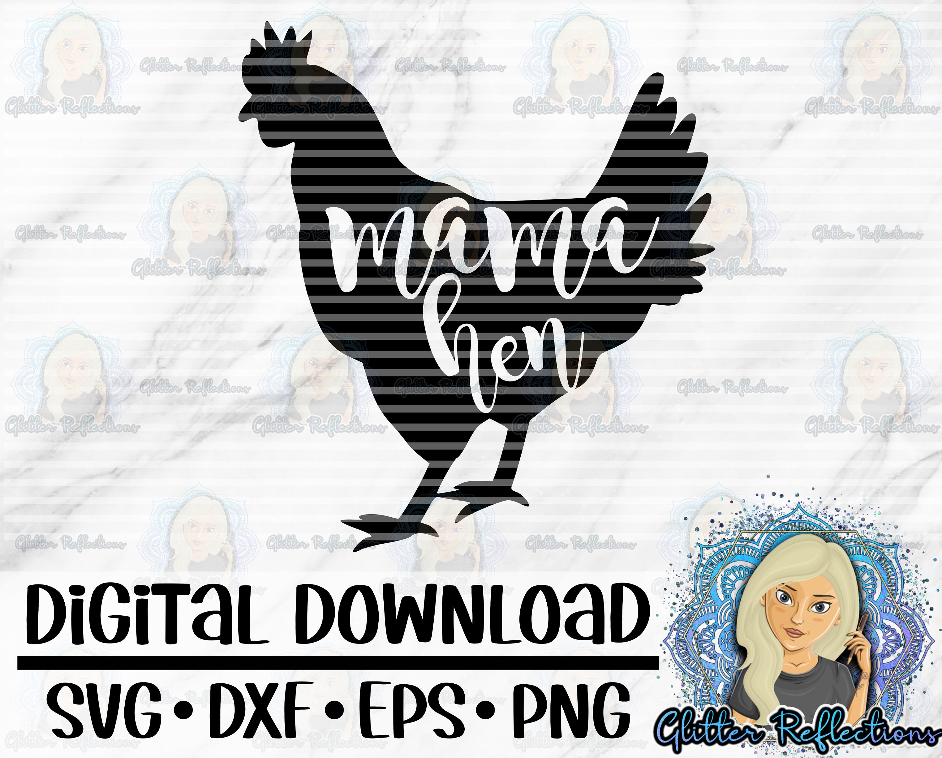 Download Mama Hen Hen Mama Hen Svg Digital Download Cricut Cameo Etsy