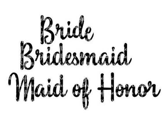 Download Wedding Svg Wedding Words Bride Svg Bridesmaid Svg SVG | Etsy