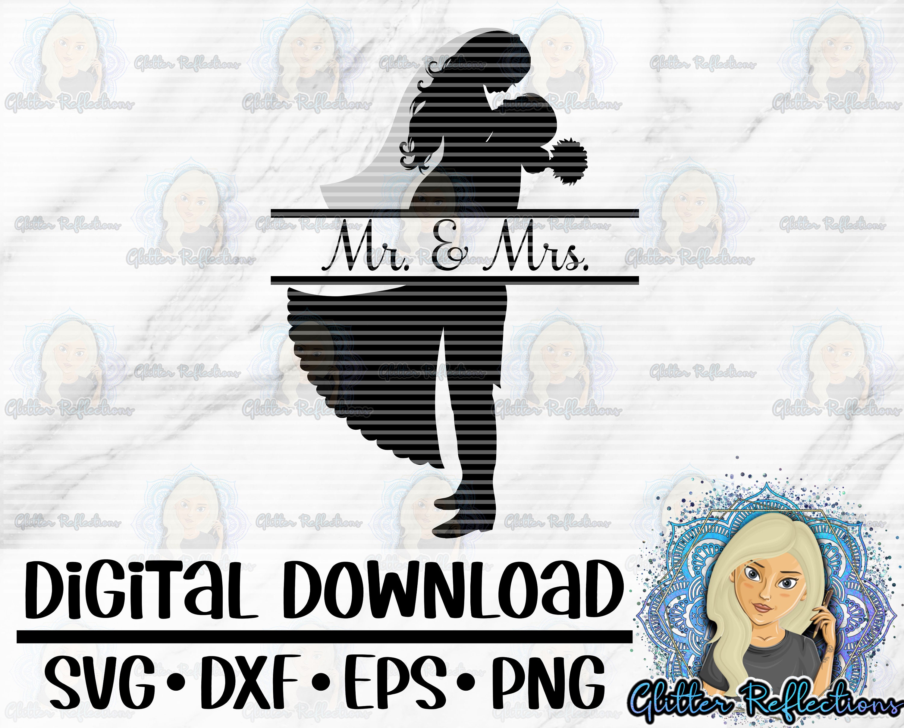 Download Mr And Mrs Svg File Wedding Svg File Bride And Groom Svg Etsy
