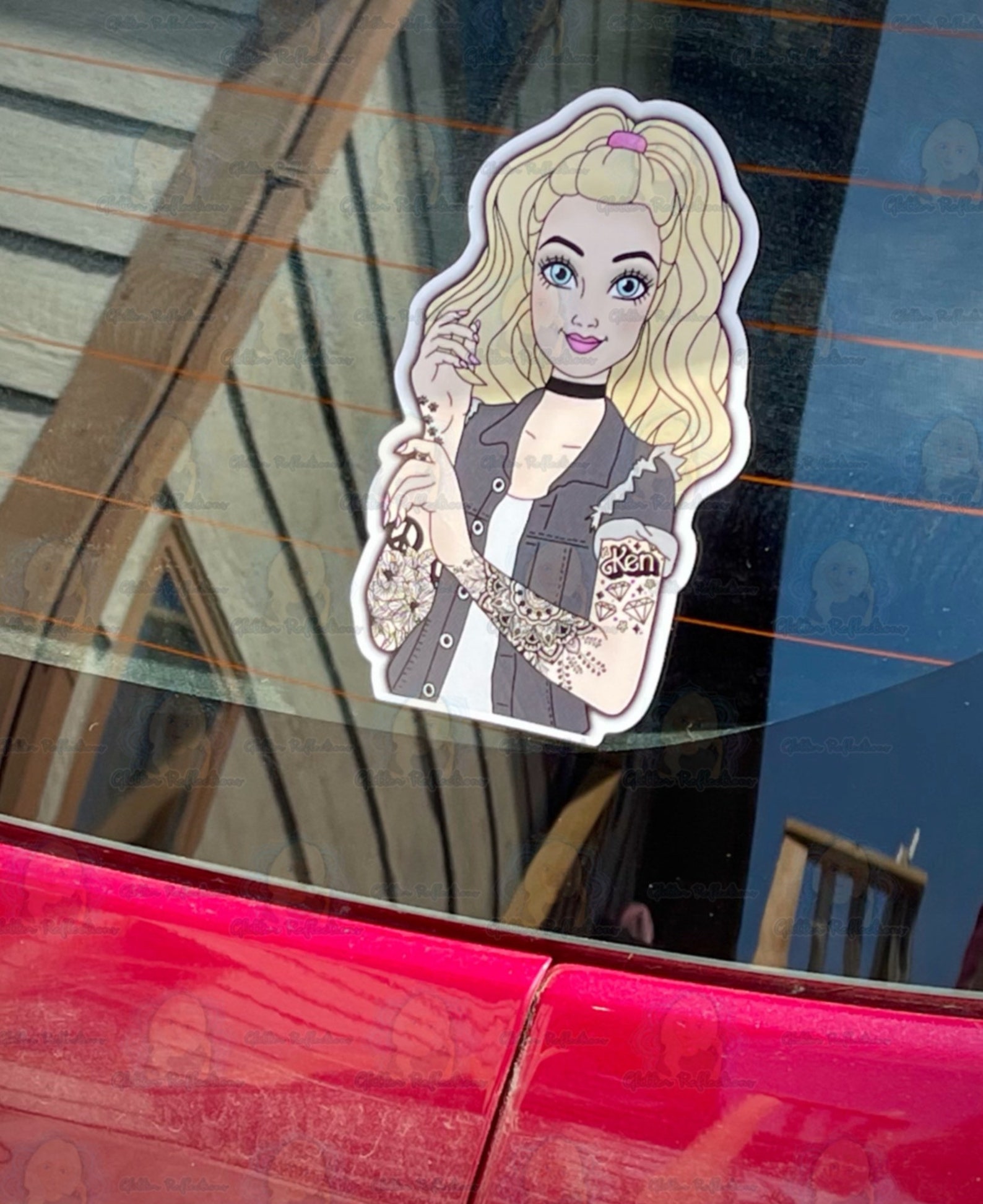 Doll Car Decal Barbie Inspired Car Decal Vinyl Decal Vinyl Etsy