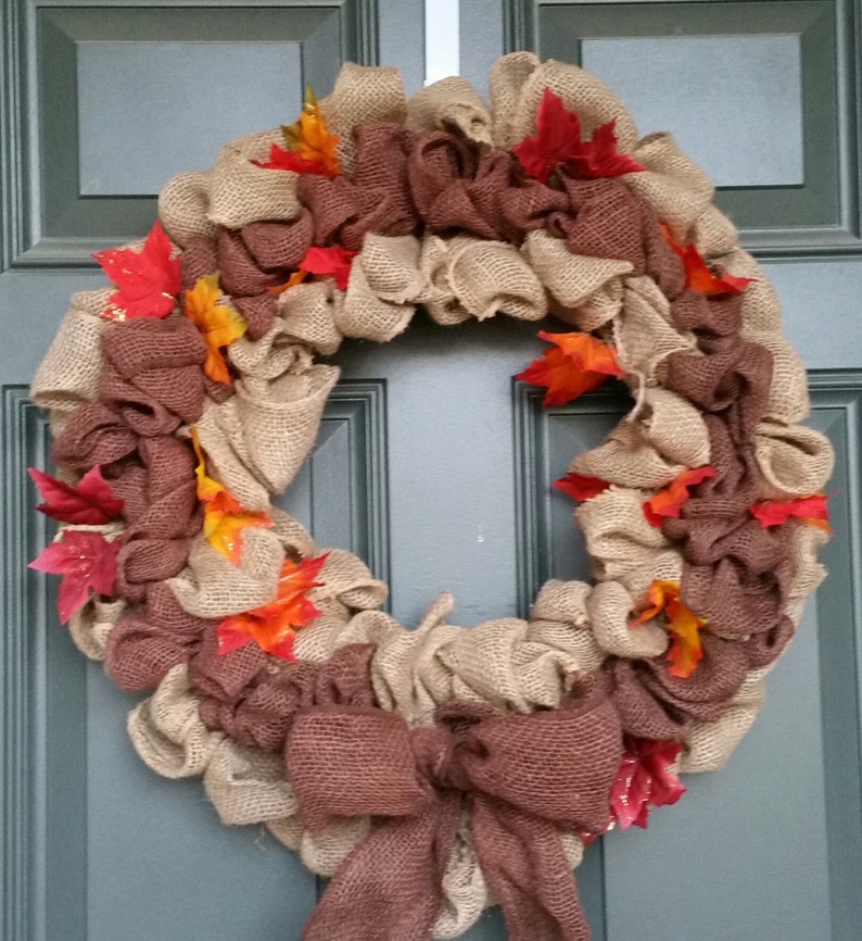 fall wreath Fall Burlap Wreath fall decor autumn burlap wreath wreath front door wreath autumn decor natural wreath autumn wreath