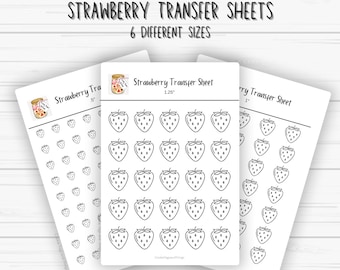 Strawberry Royal Icing Transfer Sheets 6 sizes