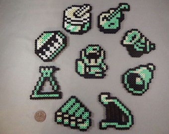 Legend of Zelda: Link's Awakening - Instruments of the Sirens Perler Bead Art (Magnet, Ribbon, Plain)