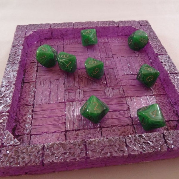 Gaming Dice Tray - Translucent Amethyst style