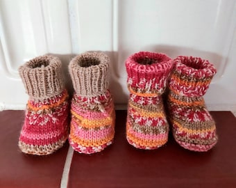 gestrickte Babyschuhe 0-3 Monate Babyschühchen Geschenk zur Geburt Neugeborene Schuhe Babysocken Babyparty Geschenk für Babys Geschenk Taufe